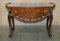 Hand Carved Burr Walnut Extending Coffee Table 3