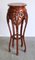 Hand Carved Teak Round Top Plant Stand 3