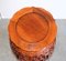 Hand Carved Teak Round Top Plant Stand 7