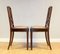 Hardwood Occasional Chairs with Stipe Fabric Seat & Studs, Set of 2 3