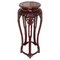 Hand Carved Chinese Hardwood Plant Stand with Dragons & Round Top 1