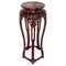 Hand Carved Chinese Hardwood Plant Stand with Dragons & Round Top, Image 1
