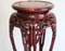 Hand Carved Chinese Hardwood Plant Stand with Dragons & Round Top 4