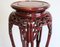 Hand Carved Chinese Hardwood Plant Stand with Dragons & Round Top, Image 4