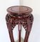 Hand Carved Chinese Hardwood Plant Stand with Dragons & Round Top, Image 9