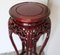Hand Carved Chinese Hardwood Plant Stand with Dragons & Round Top 7