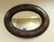 Brown Leather Oval Studded Frame Wall Mirror 3