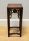 Small Chinese Brown Hardwood Plant Stand with Hand Carved Details 6