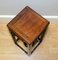 Small Chinese Brown Hardwood Plant Stand with Hand Carved Details 9