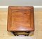 Small Chinese Brown Hardwood Plant Stand with Hand Carved Details 8