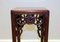 Small Chinese Brown Hardwood Plant Stand with Hand Carved Details 7