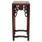 Small Chinese Brown Hardwood Plant Stand with Hand Carved Details, Image 1