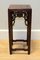 Small Chinese Brown Hardwood Plant Stand with Hand Carved Details 3