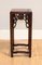 Small Chinese Brown Hardwood Plant Stand with Hand Carved Details 2