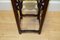 Small Chinese Brown Hardwood Plant Stand with Hand Carved Details 10