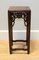 Small Chinese Brown Hardwood Plant Stand with Hand Carved Details 4