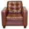 Sessel im Chesterfield-Stil aus braunem Leder 1