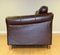 Brown Leather Two Seater Sofa on Wooden Feet from Marks & Spencer 6