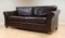 Brown Leather Two Seater Sofa on Wooden Feet from Marks & Spencer 2