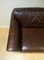 Sofá de dos plazas de cuero marrón con patas de madera de Marks & Spencer, Imagen 8