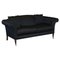 Handmade Black & Silver Upholstered Sofa 1