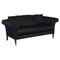 Handmade Black & Silver Upholstered Sofa, Image 1