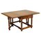 Drop Leaf Dining Table with Leather Top and Gate Legs, Image 1