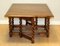 Drop Leaf Dining Table with Leather Top and Gate Legs, Image 13
