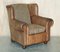 Vintage Brown Leather Kilim Armchairs, Set of 2, Image 2