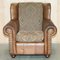 Vintage Brown Leather Kilim Armchairs, Set of 2 18