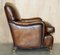 Antique Bridgewater Brown Leather Armchairs from Howard & Son, Set of 2, Image 16