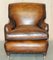 Antique Bridgewater Brown Leather Armchairs from Howard & Son, Set of 2 18