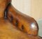 Antique Bridgewater Brown Leather Armchairs from Howard & Son, Set of 2, Image 10