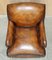 Antique Bridgewater Brown Leather Armchairs from Howard & Son, Set of 2, Image 14