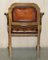 Antique William IV Chesterfield Oak & Brown Leather Desk Chair, 1830s, Image 16