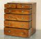 Vintage Burr Elm Military Campaign Chest of Drawers, 1940s 17