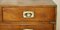 Vintage Burr Elm Military Campaign Chest of Drawers, 1940s 6