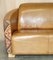 Vintage Brown Leather & Kilim Rocket Sofa, Armchair & Footstool, Set of 3 5