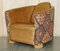 Vintage Brown Leather & Kilim Rocket Sofa, Armchair & Footstool, Set of 3 12