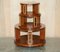 Satinwood & Walnut Revolving Bookcase Table with Lions Paw Feet 2