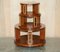 Satinwood & Walnut Revolving Bookcase Table with Lions Paw Feet, Image 2