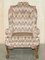 Antique Kilim Fabric Wingback Armchairs with Carved Claw & Ball Feet, 1900, Set of 2 18
