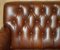 Canapé Chesterfield 2 Places en Cuir Marron et Cuir Marron 5