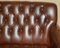 Chestnut & Brown Leather Chesterfield 2-Seater Sofa 7