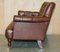 Chesterfield 2-Sitzer Sofa aus kastanienbraunem & braunem Leder 19