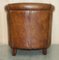Brown Leather Club Armchair, Image 14