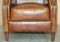 Brown Leather Club Armchair 7