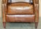 Brown Leather Club Armchair, Image 7