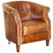 Brown Leather Club Armchair 1