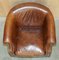 Brown Leather Club Armchair 11